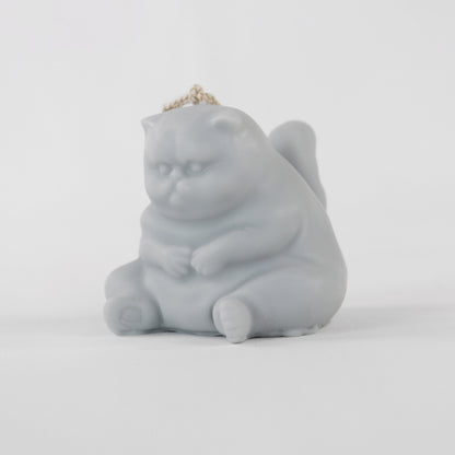 Grey Grumpy Cat Candle