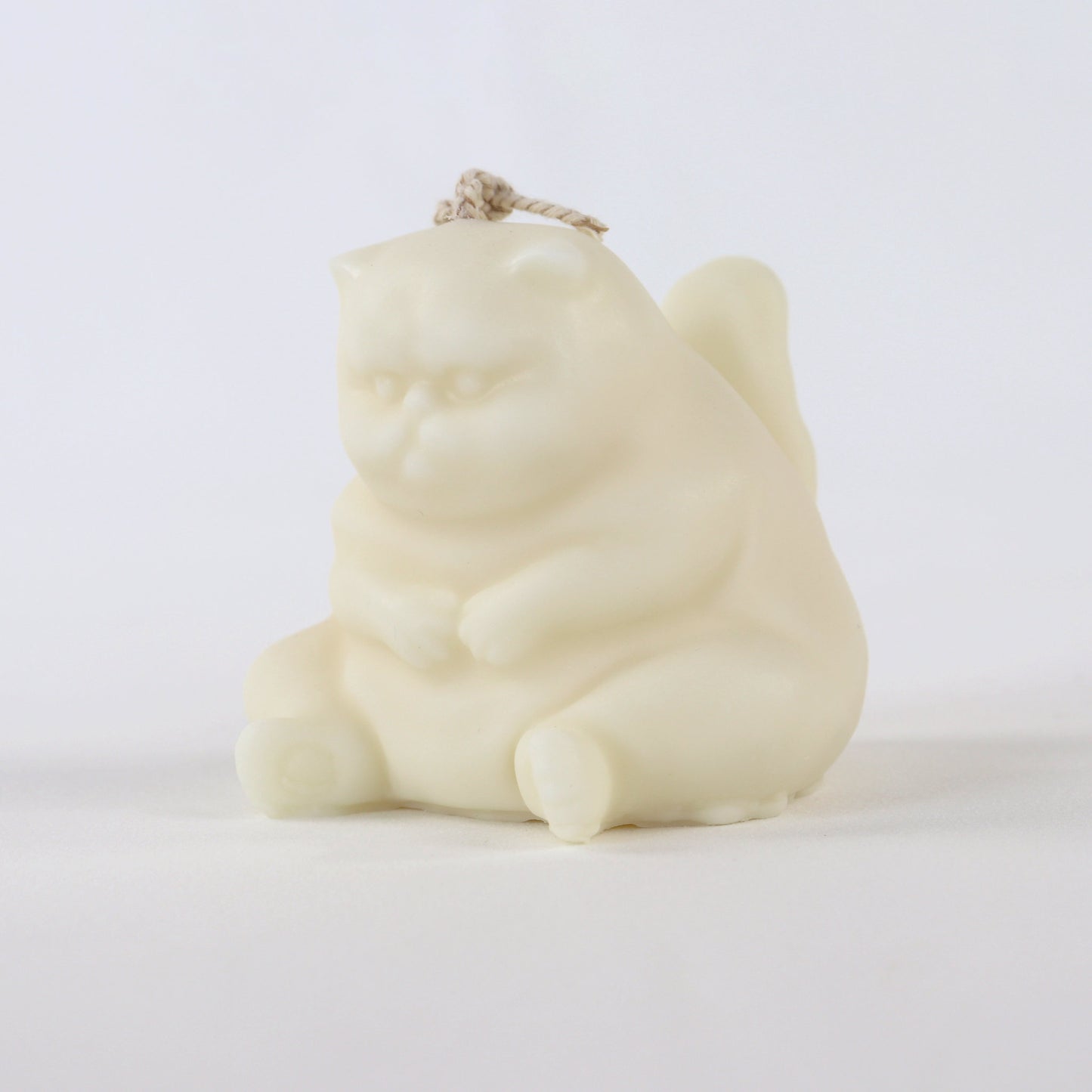 White Grumpy Cat Candle