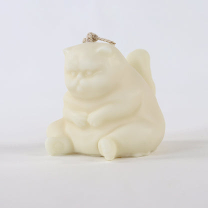 White Grumpy Cat Candle