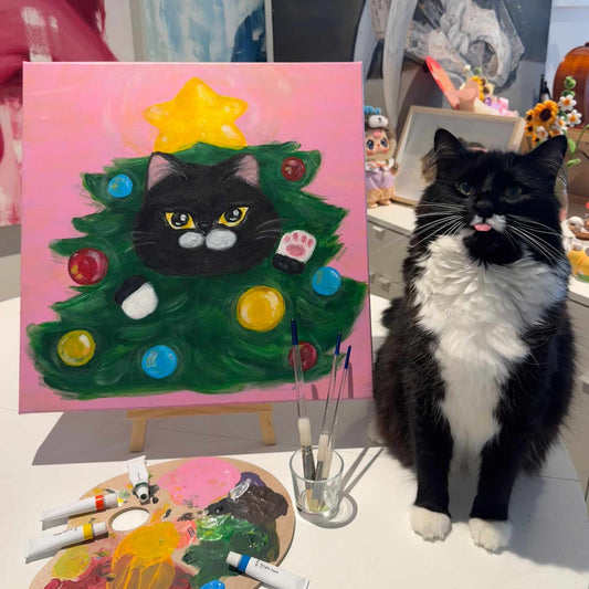 Sip & Paint: “Christmas Cat” Edition!