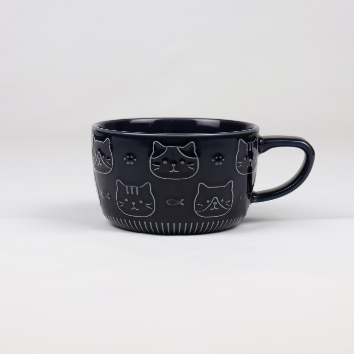 Navy Blue Cat Mug