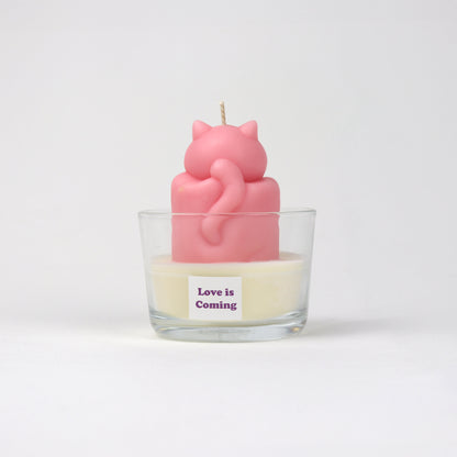 Chonky Cat Candle - Pink