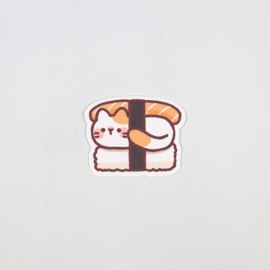 Salmon Nigiri Sushi Cat Sticker
