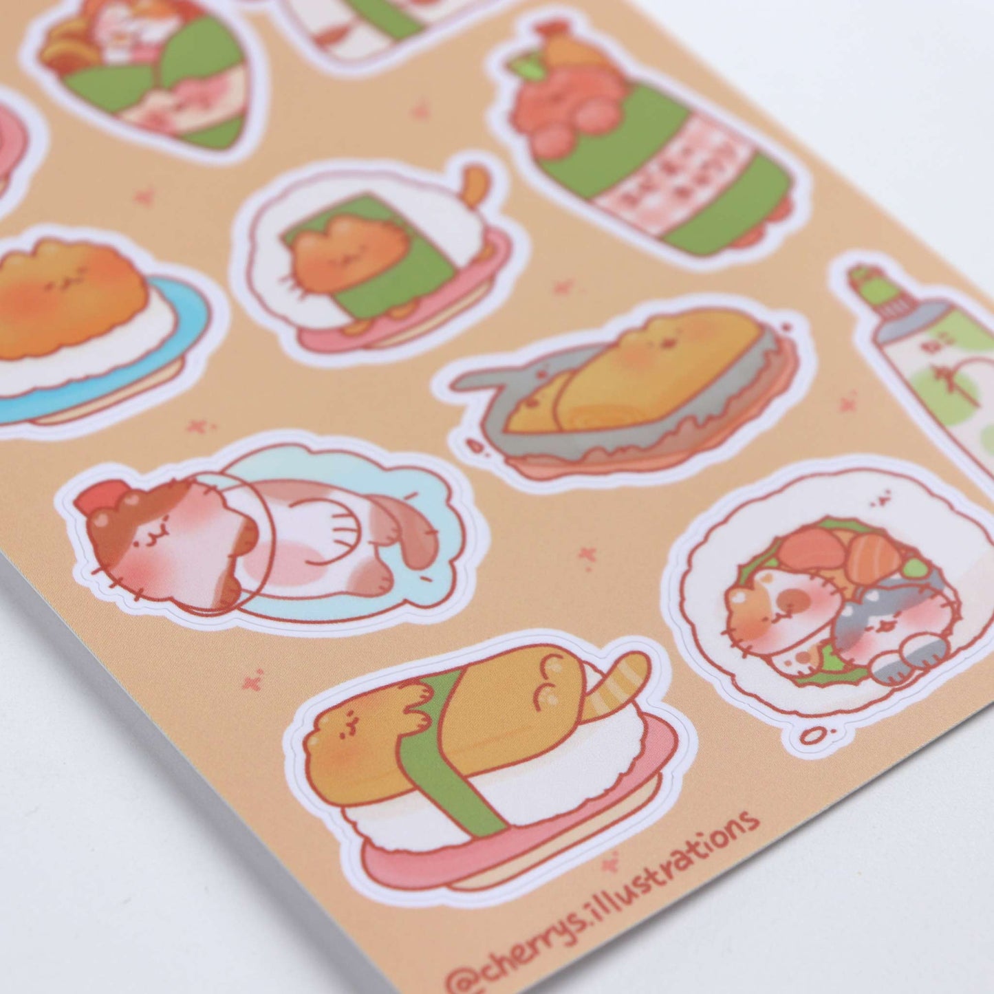 Sushi Cats Sticker Sheet