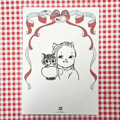 Personalised Vintage Cat Portrait