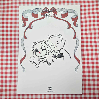 Personalised Vintage Cat Portrait