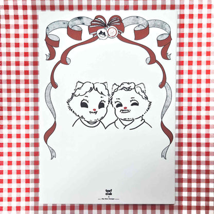 Personalised Vintage Cat Portrait