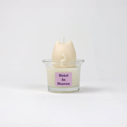 Mini Kitty Friends Candle - White